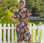 Robe Bohème Fleurie Midi - Vignette | Dame Fleur