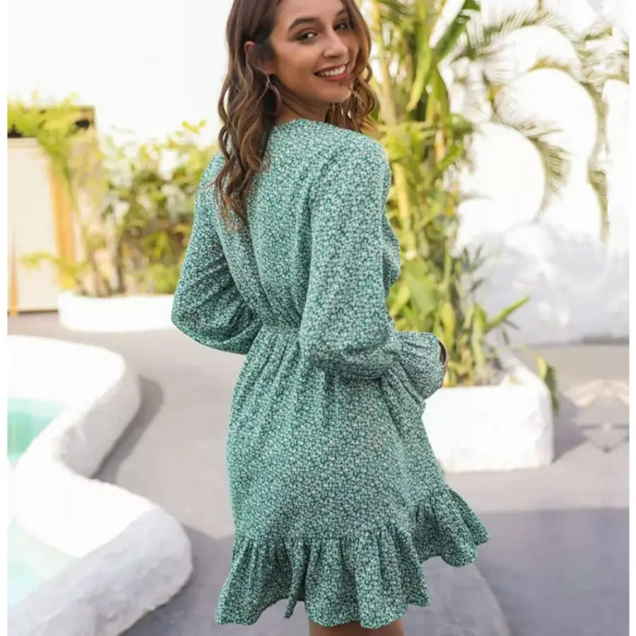 Robe Cache Cœur Fluide Fleurie | Dame Fleur
