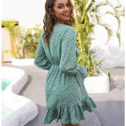 Robe Cache Cœur Fluide Fleurie | Dame Fleur