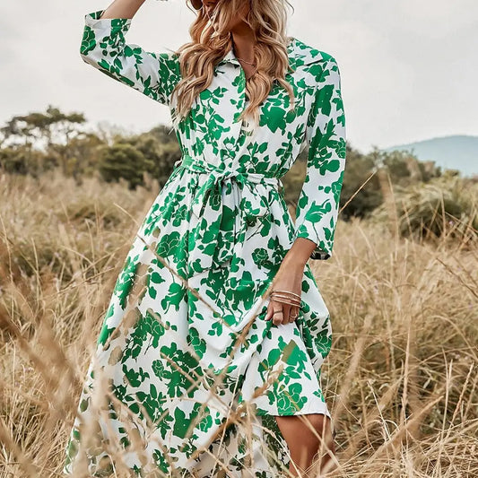Robe Chemisier à Fleurs | Dame Fleur