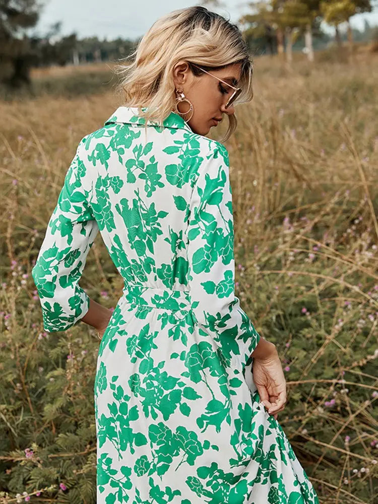 Robe Chemisier à Fleurs | Dame Fleur