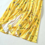 Robe Chemisier Fleurie Jaune - Vignette | Dame Fleur