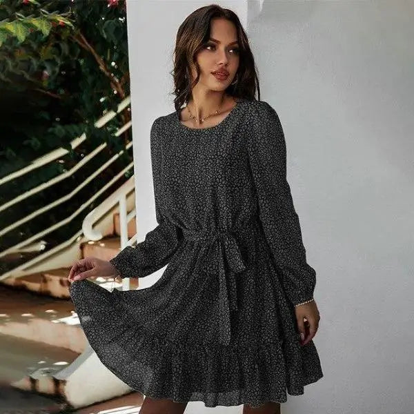 Robe Courte en Crêpe Fleurie | Dame Fleur