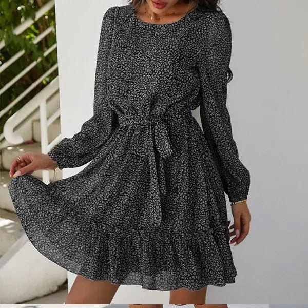 Robe Courte en Crêpe Fleurie | Dame Fleur