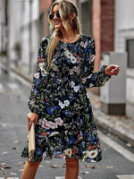 Robe Courte Evasée Fleurie - Vignette | Dame Fleur