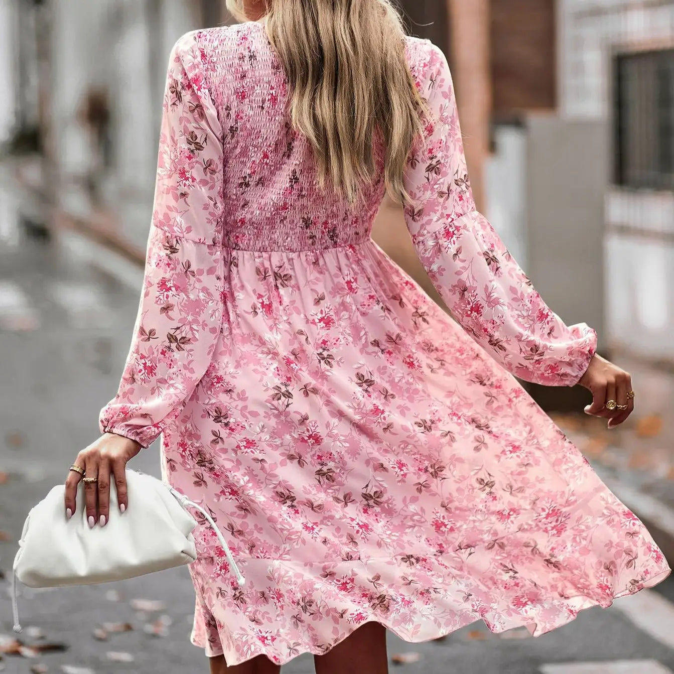 Robe Courte Evasée Fleurie | Dame Fleur
