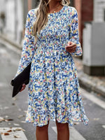 Robe Courte Evasée Fleurie - Vignette | Dame Fleur