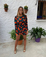 Robe Courte Fleurie Dos Nu - Vignette | Dame Fleur