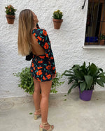 Robe Courte Fleurie Dos Nu - Vignette | Dame Fleur
