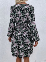 Robe Courte Fleurie Hiver - Vignette | Dame Fleur