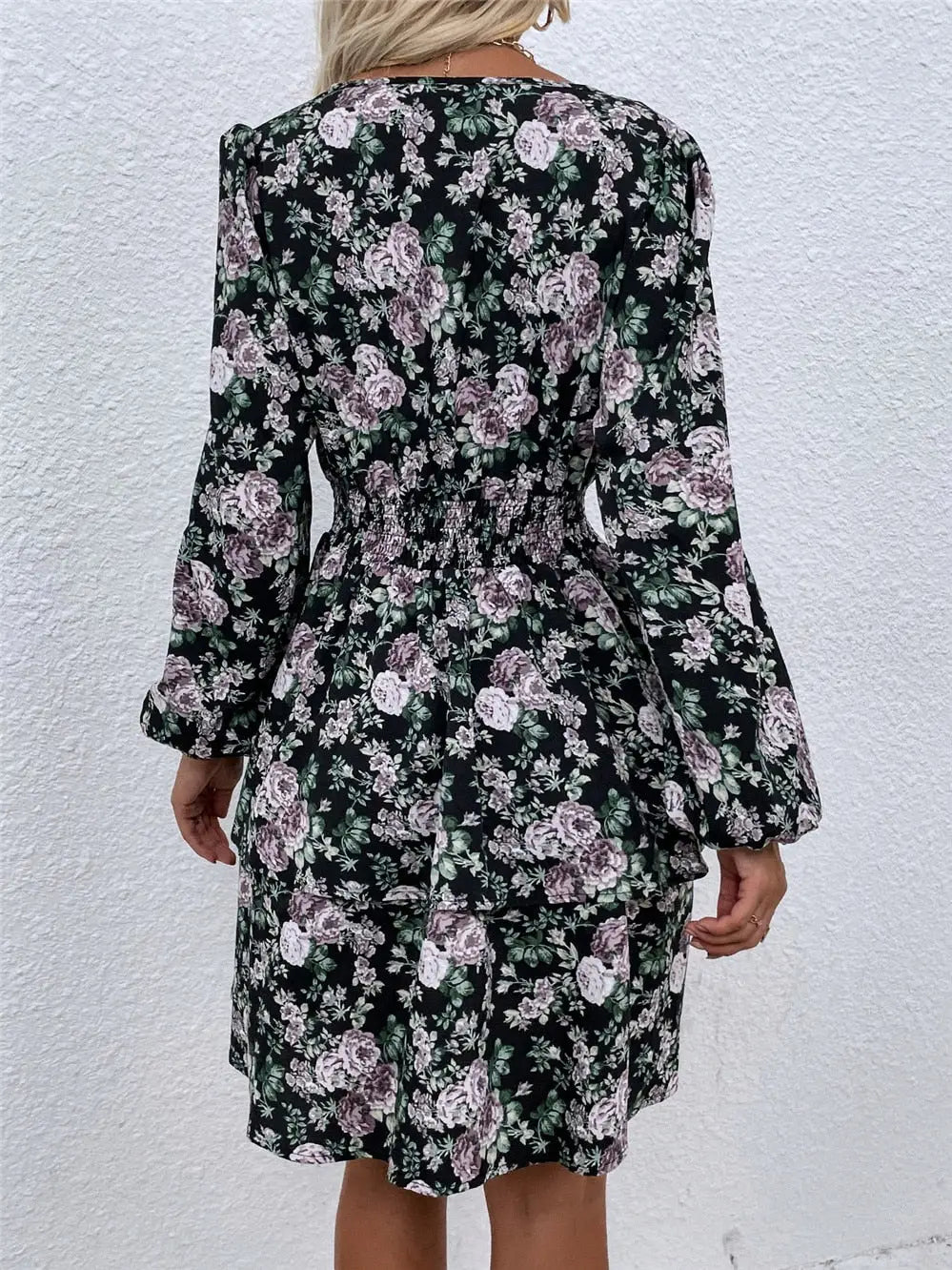 Robe Courte Fleurie Hiver | Dame Fleur