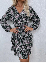 Robe Courte Fleurie Hiver - Vignette | Dame Fleur