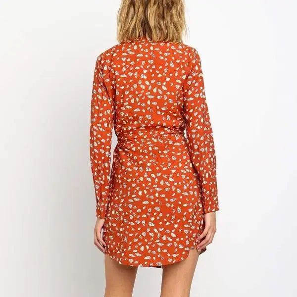 Robe Courte Fleurie Manche Longue | Dame Fleur