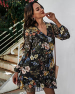 Robe Courte Fluide Fleurie - Vignette | Dame Fleur
