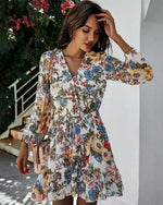 Robe Courte Fluide Fleurie - Vignette | Dame Fleur
