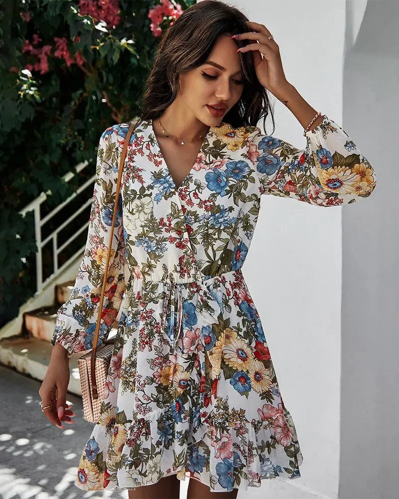 Robe Courte Fluide Fleurie | Dame Fleur