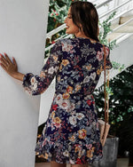 Robe Courte Fluide Fleurie - Vignette | Dame Fleur