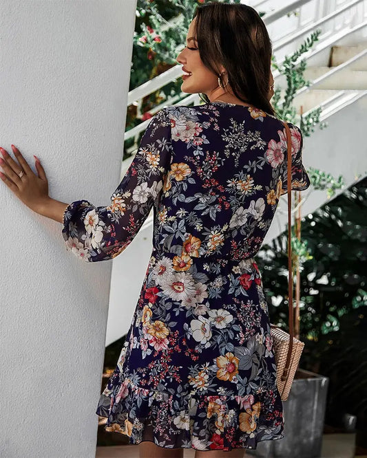 Robe Courte Fluide Fleurie | Dame Fleur