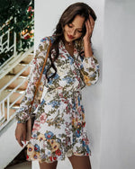 Robe Courte Fluide Fleurie - Vignette | Dame Fleur