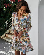 Robe Courte Fluide Fleurie - Vignette | Dame Fleur
