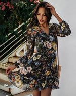 Robe Courte Fluide Fleurie - Vignette | Dame Fleur