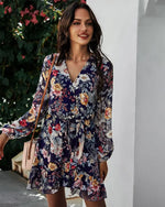 Robe Courte Fluide Fleurie - Vignette | Dame Fleur