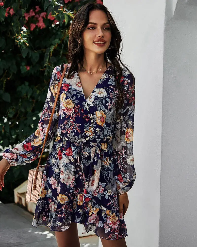 Robe Courte Fluide Fleurie | Dame Fleur