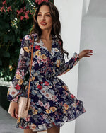 Robe Courte Fluide Fleurie - Vignette | Dame Fleur