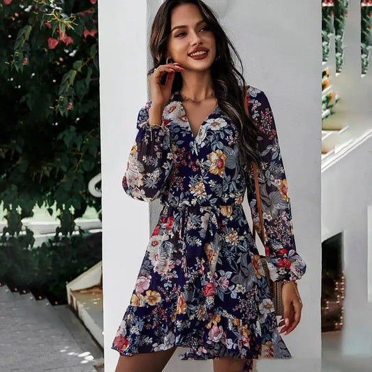 Robe Courte Fluide Fleurie | Dame Fleur