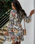 Robe Courte Fluide Fleurie - Vignette | Dame Fleur