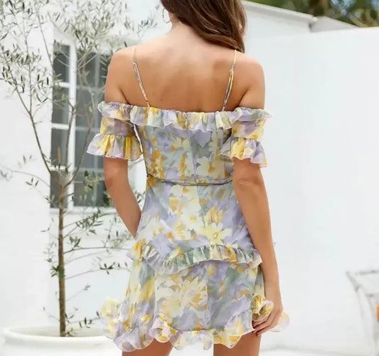 Robe Courte Imprimé Floral | Dame Fleur