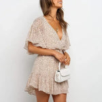 Robe Crêpe Fleurie - Vignette | Dame Fleur