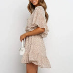 Robe Crêpe Fleurie - Vignette | Dame Fleur