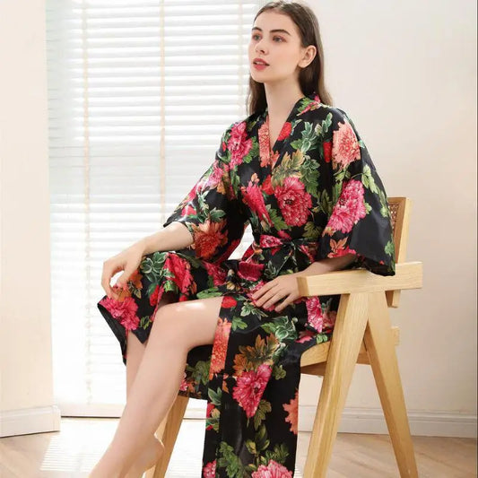 Robe de Chambre Kimono Fleuri | Dame Fleur