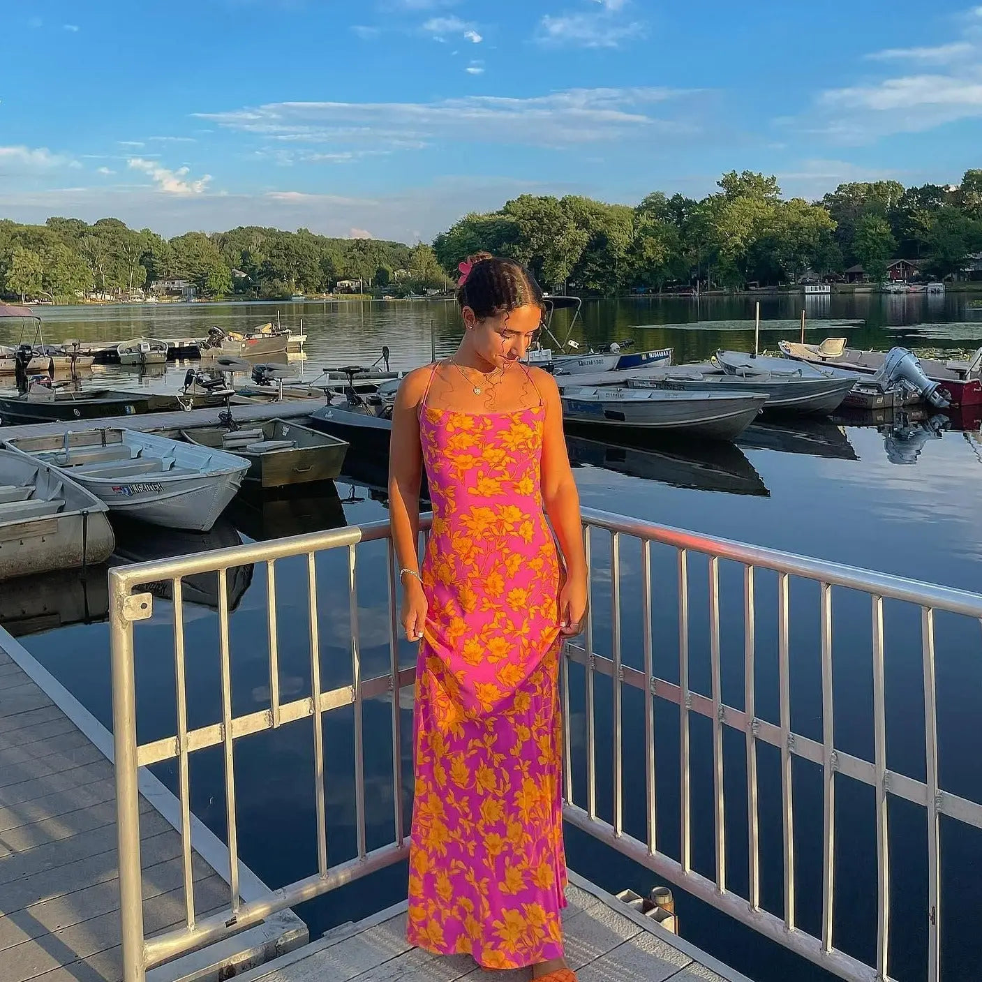 Robe d’Eté Longue Fleurie | Dame Fleur