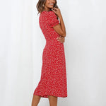 Robe Droite Fleurie Mi-Longue - Vignette | Dame Fleur