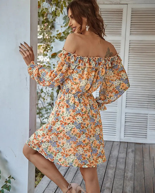Robe Epaule Dénudée à Fleurs | Dame Fleur