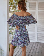 Robe Epaule Dénudée à Fleurs - Vignette | Dame Fleur