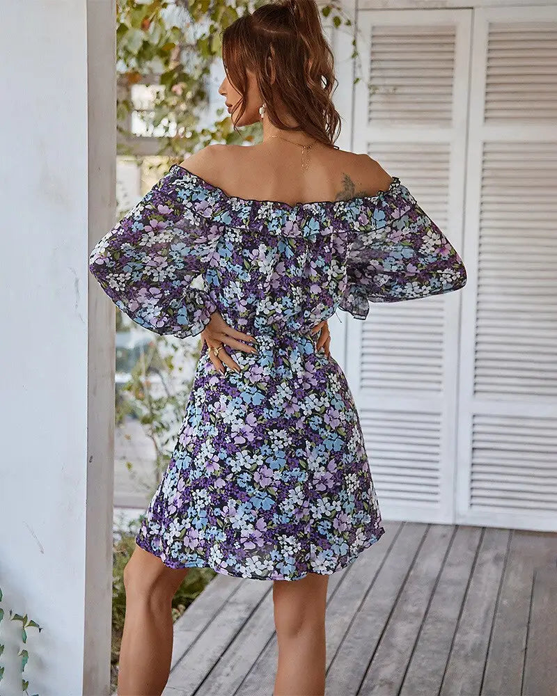 Robe Epaule Dénudée à Fleurs | Dame Fleur