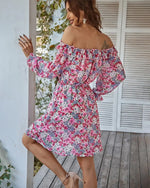 Robe Epaule Dénudée à Fleurs - Vignette | Dame Fleur