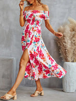 Robe Epaules Dénudées Fleurie - Vignette | Dame Fleur