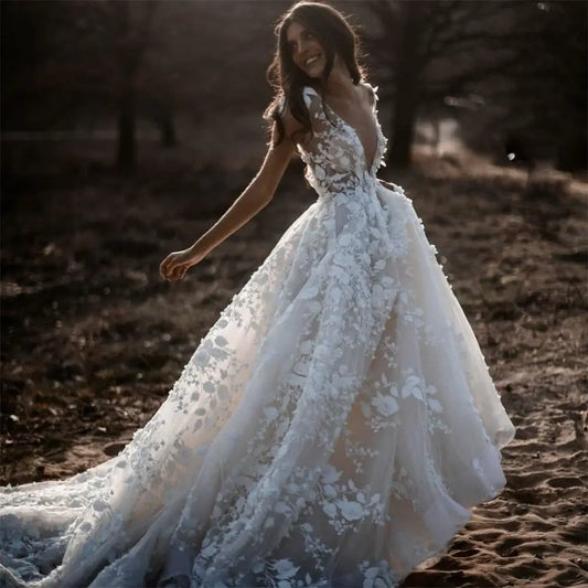 Robe Femme Fleurie de Mariée | Dame Fleur
