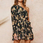 Robe Fleurie Asymétrique - Vignette | Dame Fleur