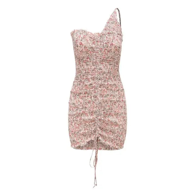 Robe Fleurie Asymétrique Courte | Dame Fleur