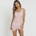 Robe Fleurie Asymétrique Courte - Vignette | Dame Fleur