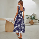 Robe Fleurie Bleue Femme - Vignette | Dame Fleur
