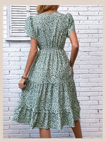 Robe Fleurie Bohème Chic Mi-Longue - Vignette | Dame Fleur