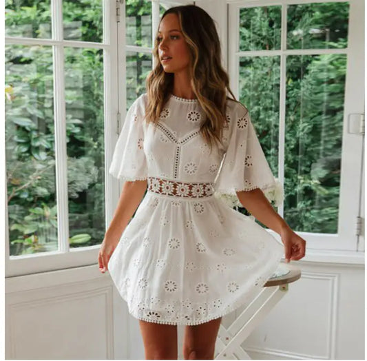 Robe Fleurie Brodée | Dame Fleur