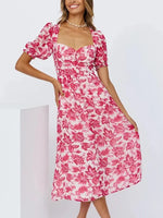 Robe Fleurie Col Carré - Vignette | Dame Fleur