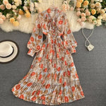 Robe Fleurie Col Cavalière - Vignette | Dame Fleur